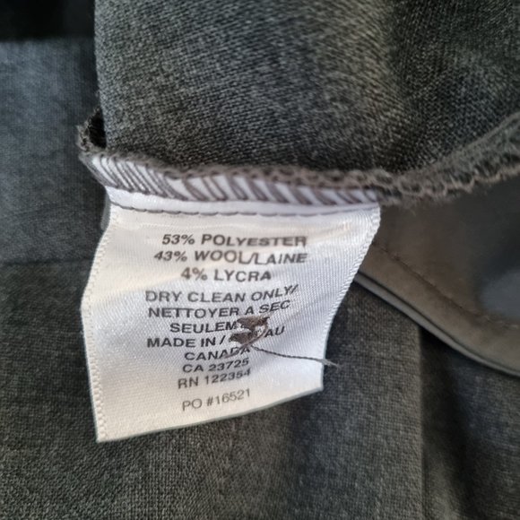 ARITZIA Talula Babaton Heather Grey Trousers Size 10 - Picture 4 of 8